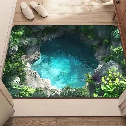 VIKAMA 3D Optical Illusion Anti-Slip Doormat