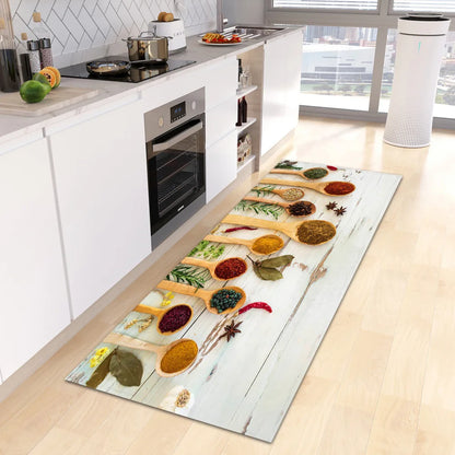VIKAMA Scandinavian Waterproof Rug Antibacterial Stain-Resistant Machine Washable Kitchen Carpet Modern Home Decor