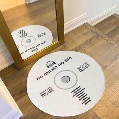 Vinyl Record Round Music Rug