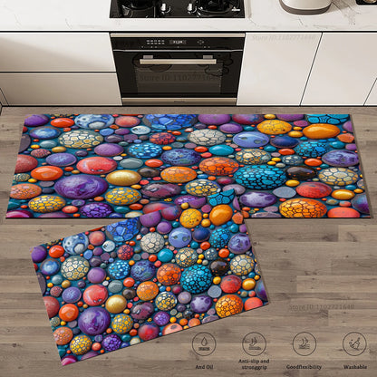Pebble Pattern Floor Mat High Quality Non-Slip Absorbent Kitchen Entrance Doormat Waterproof Washable Living Room Carpet Home Decor