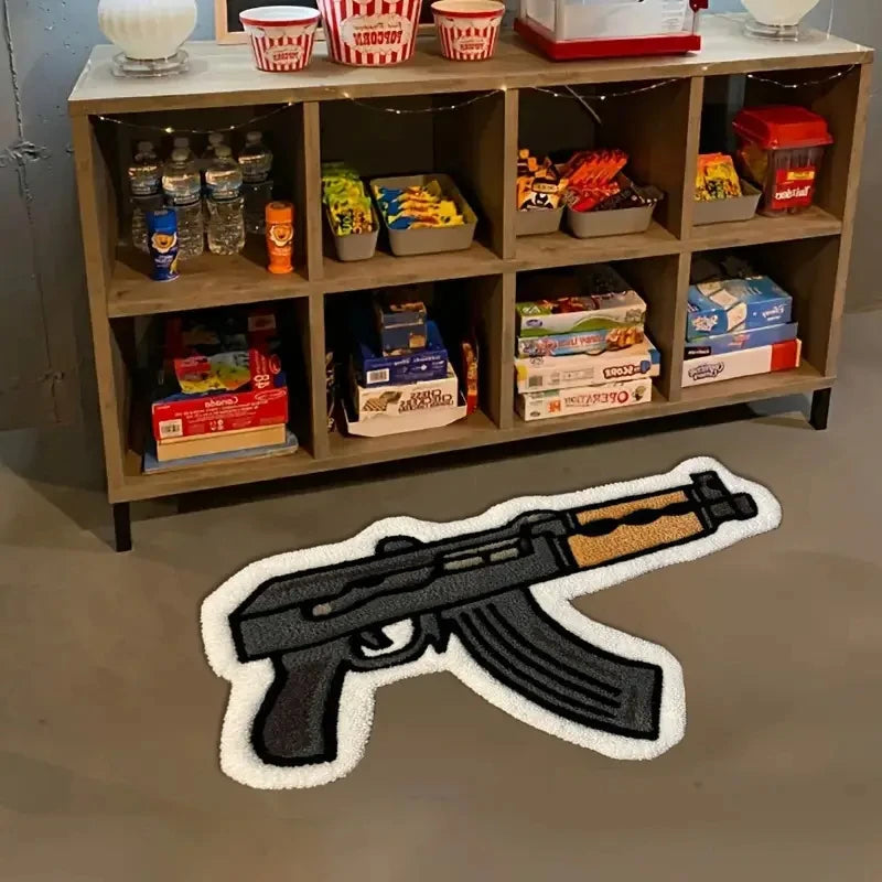VIKAMA Creative Rifle Design Soft Washable Area Rug