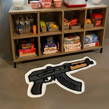 VIKAMA Creative Rifle Design Soft Washable Area Rug