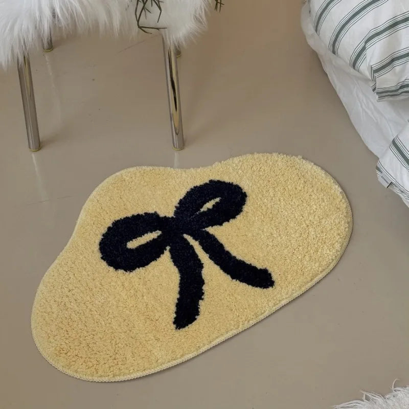 Imitation cashmere cartoon absorbent foot pad