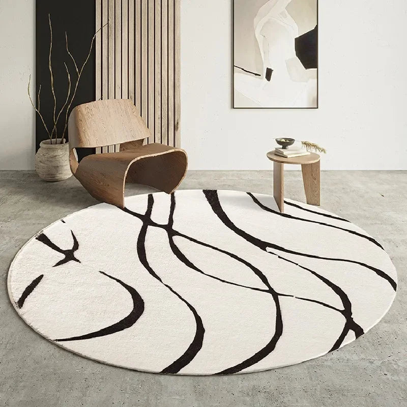 Fluffy Soft Light Luxury Round Plush Area Rug