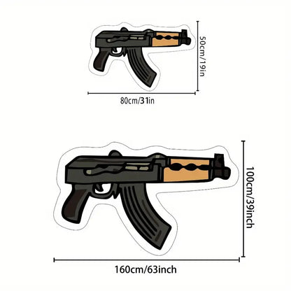 VIKAMA Creative Rifle Design Soft Washable Area Rug