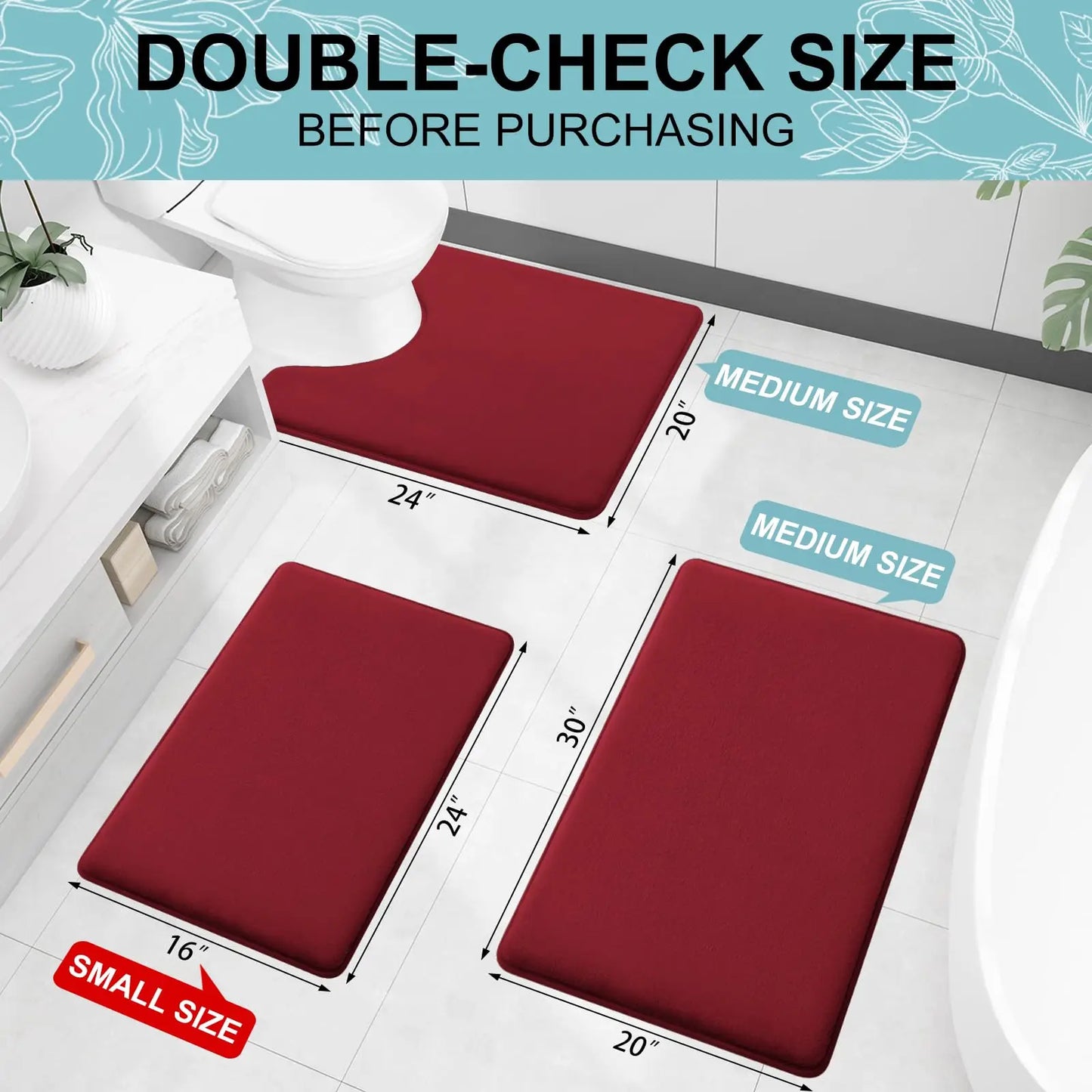 Olanly Silicone Memory Foam Non-Slip Bath Mat