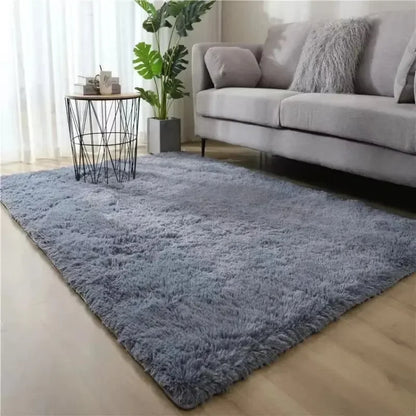 Gradient Silk Wool Rug Non-Slip Machine Washable Bedroom Living Room Kids Room Carpet Home Decor