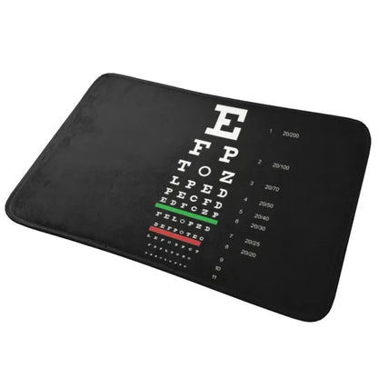 Snellen Eye Chart Doormat Optometrist Style Non-Slip Entrance Rug Kitchen Bathroom Garage Floor Mat