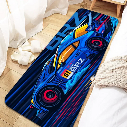VIKAMA Racing Pattern Non-Slip Soft Area Rug
