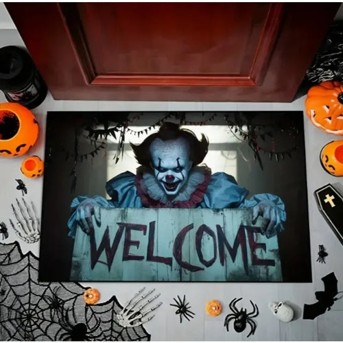 Halloween Joker Welcome Door Mat Entrance Living Room Bedroom Bathroom Kitchen Balcony Non-Slip Home Decoration Rug