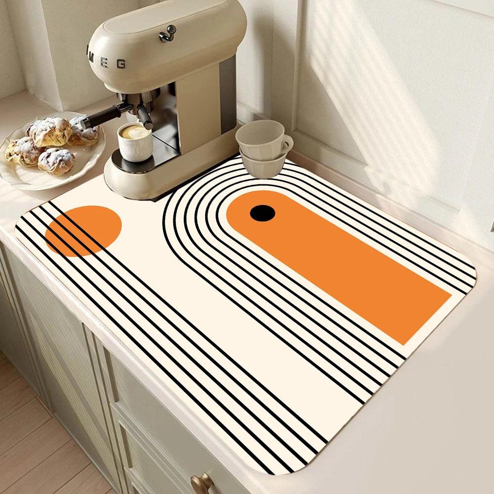 Printed Absorbent Kitchen Drying Mat