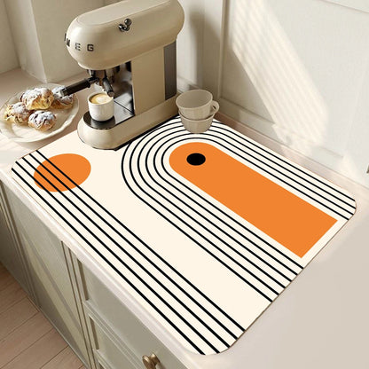 Printed Absorbent Kitchen Drying Mat