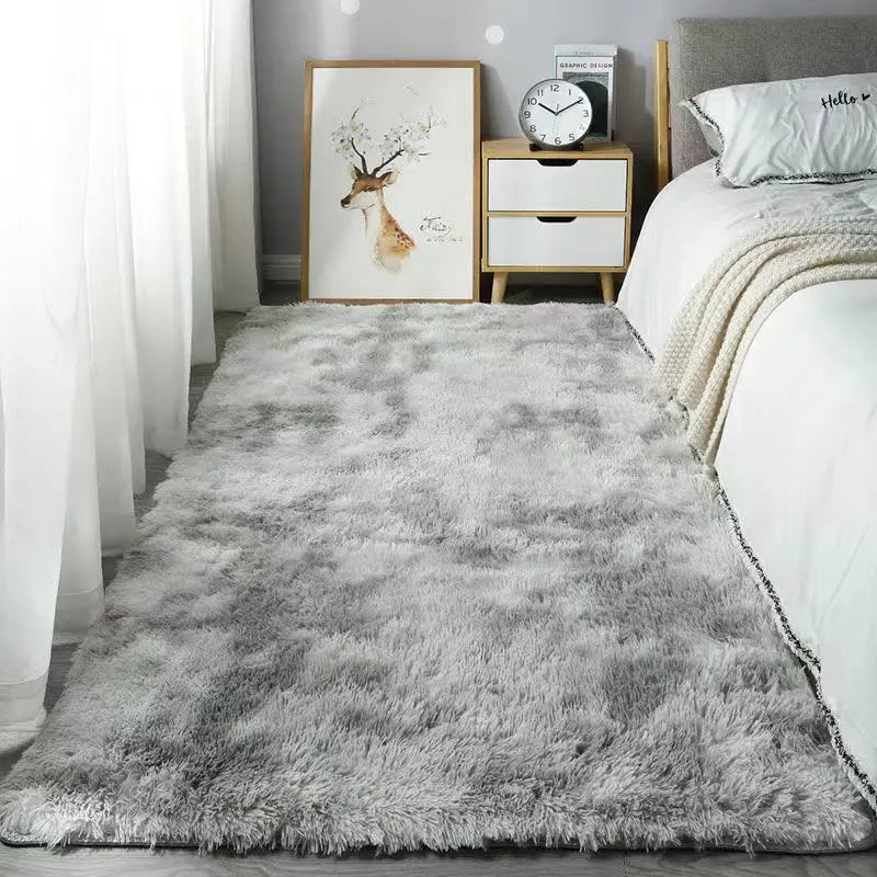 VIKAMA Plush Velvet Rug Soft Fluffy Non-Slip Bedroom Living Room Kids Mat Home Decor