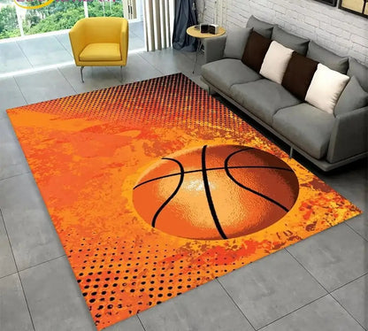 Basketball Cartoon Indoor Non-Slip Area Rug