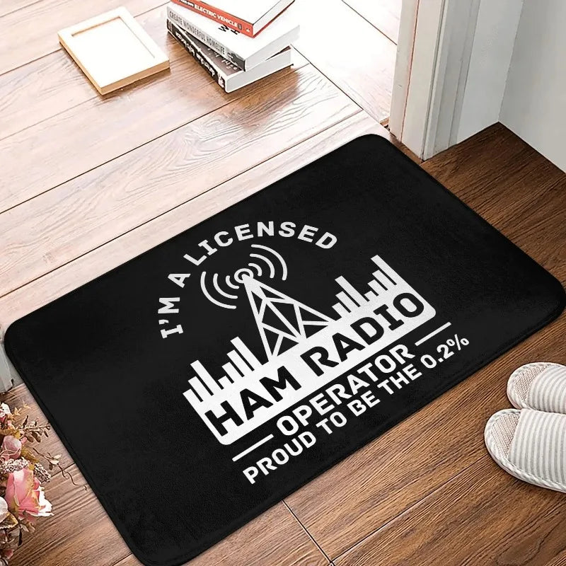 Licensed HAM Retro Radio Operator Doormat Non-Slip Floor Mat Kitchen Bathroom Living Room Entrance Rug Home Decor