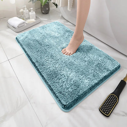 Soft Thick Plush Floor Mat Comfortable Non-Slip Water-Absorbent Carpet Bathroom Bedroom Living Room Home Decor