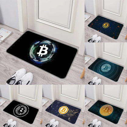 VIKAMA Bitcoin Crypto Currency Non-Slip Doormat