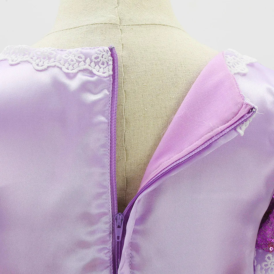Disney Tangled Rapunzel Princess Costume Dress For Girls