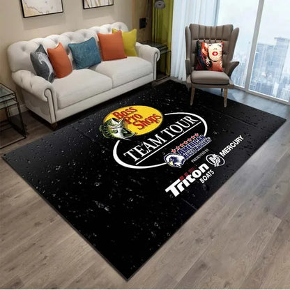 Fishing Pattern Non-Slip Soft Area Rug