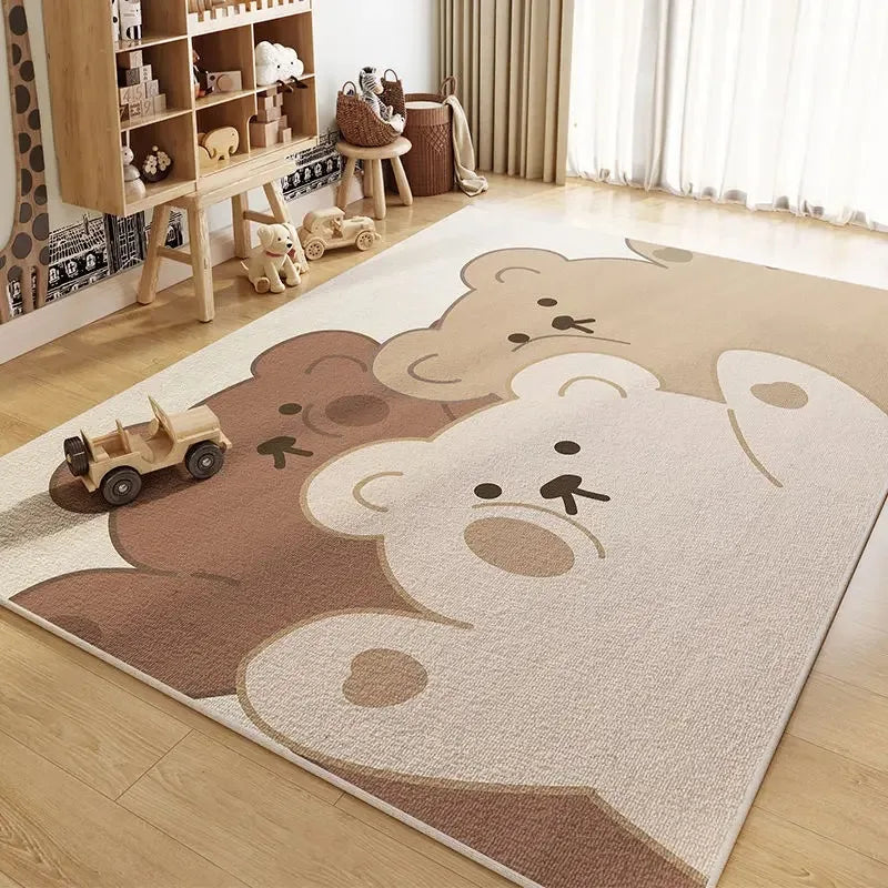 Cartoon Kids Flannel Area Rug
