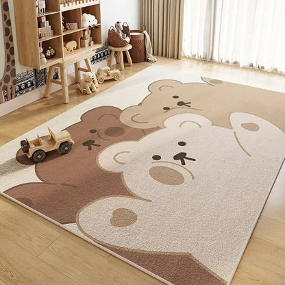 Cartoon Kids Flannel Area Rug