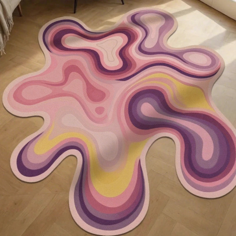 Irregular Gradient Plush Soft Area Rug