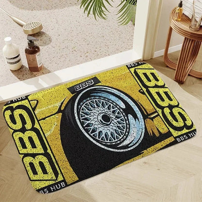 BBS Racing Car Design Anti-Slip Doormat