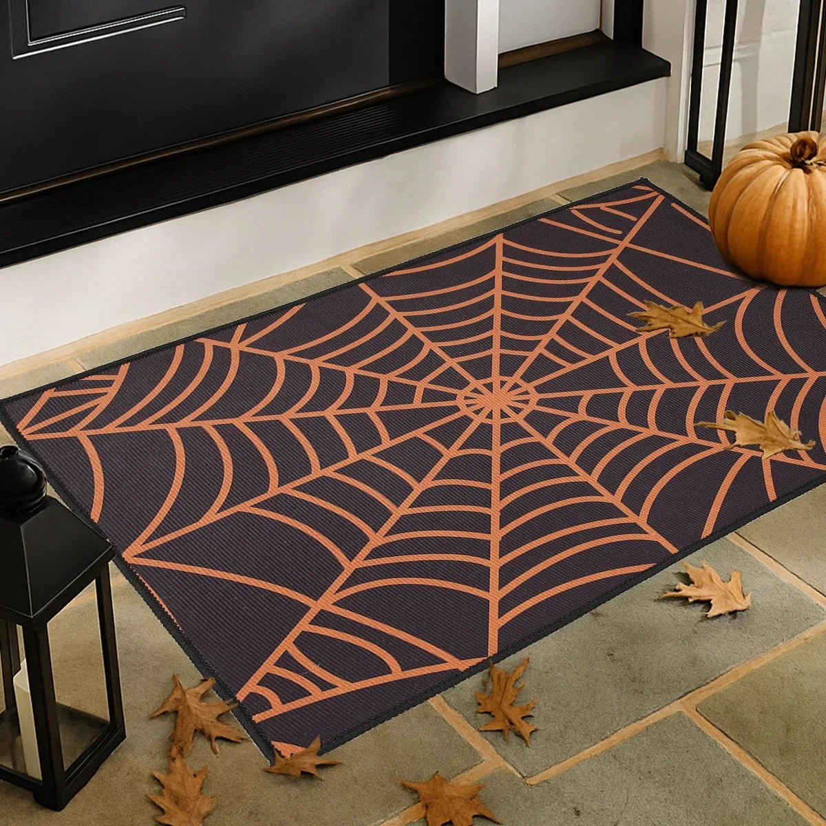 Halloween Pumpkin Ghost Doormat Party Decoration Trick or Treat Non-Slip Floor Mat Kids Home Supplies Rug