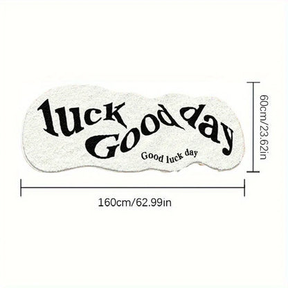VIKAMA Green Lucky Carpet Soft Non-Slip Bedside Floor Mat Doormat Bedroom Rug Home Decor