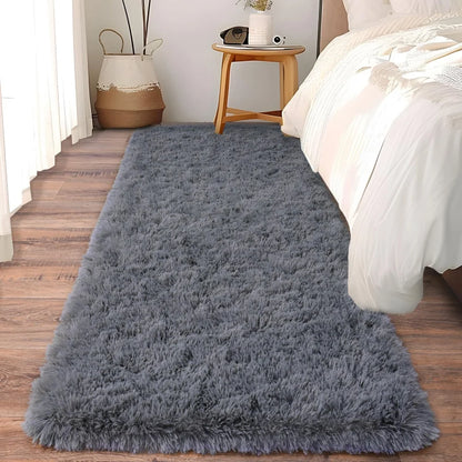 VIKAMA Ultra-Soft Running Rug Non-Slip Fluffy Bedroom Hallway Bedside Carpet