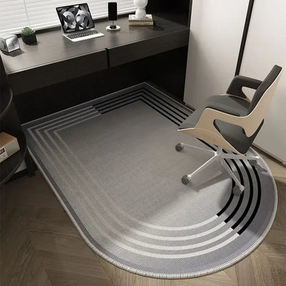 VIKAMA Geometric Computer Chair Floor Mat Non-Slip Office Bedroom Desk Protection Carpet