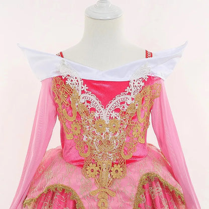 Disney Aurora Sleeping Beauty Princess Dress For Girls