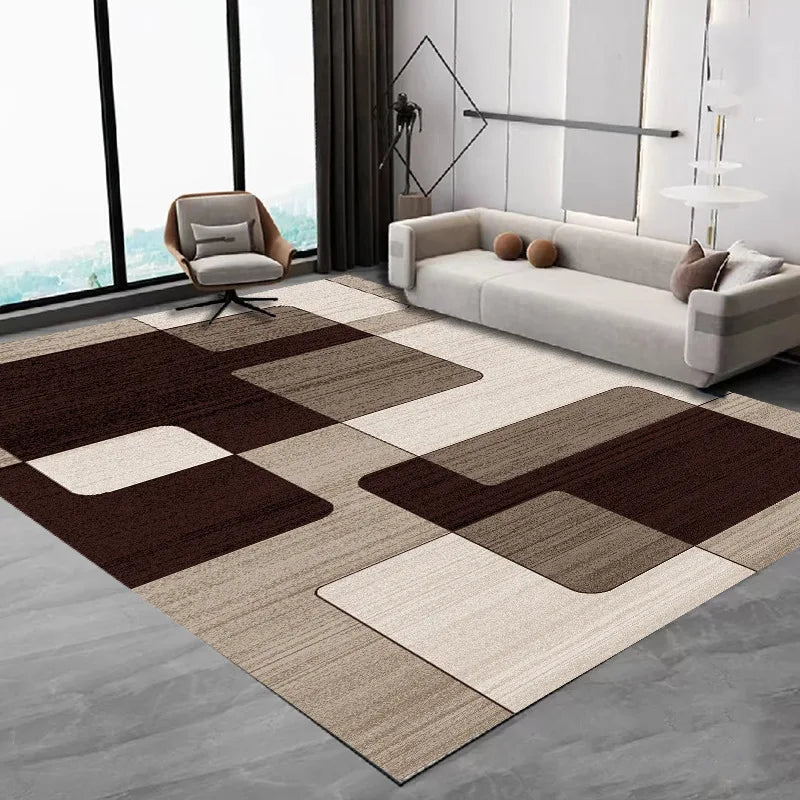VIKAMA Nordic Simple Flannel Carpet Large Non-Slip Living Room Bedroom Floor Mat