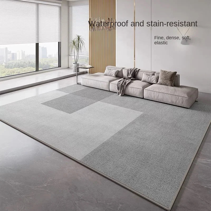 VIKAMA Crystal Velvet Large Area Carpet Minimalist Grey Living Room Bedroom Soft Balcony Floor Mat