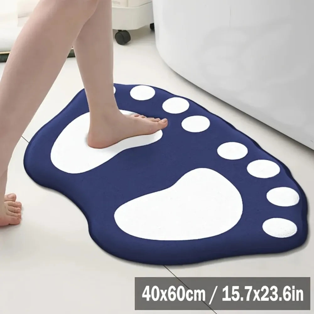 VIKAMA Cartoon Footprint Non-Slip Floor Mat