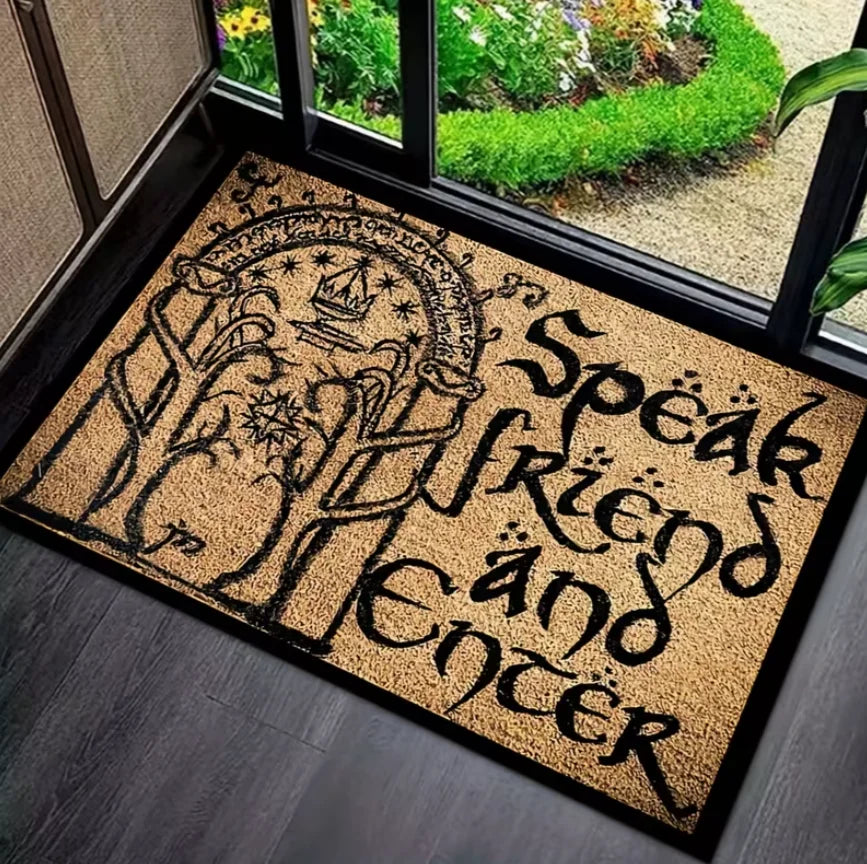 Vintage “Speak Friend and Enter” Doormat