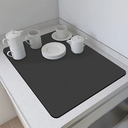 VIKAMA Solid Color Absorbent Kitchen Countertop Mat