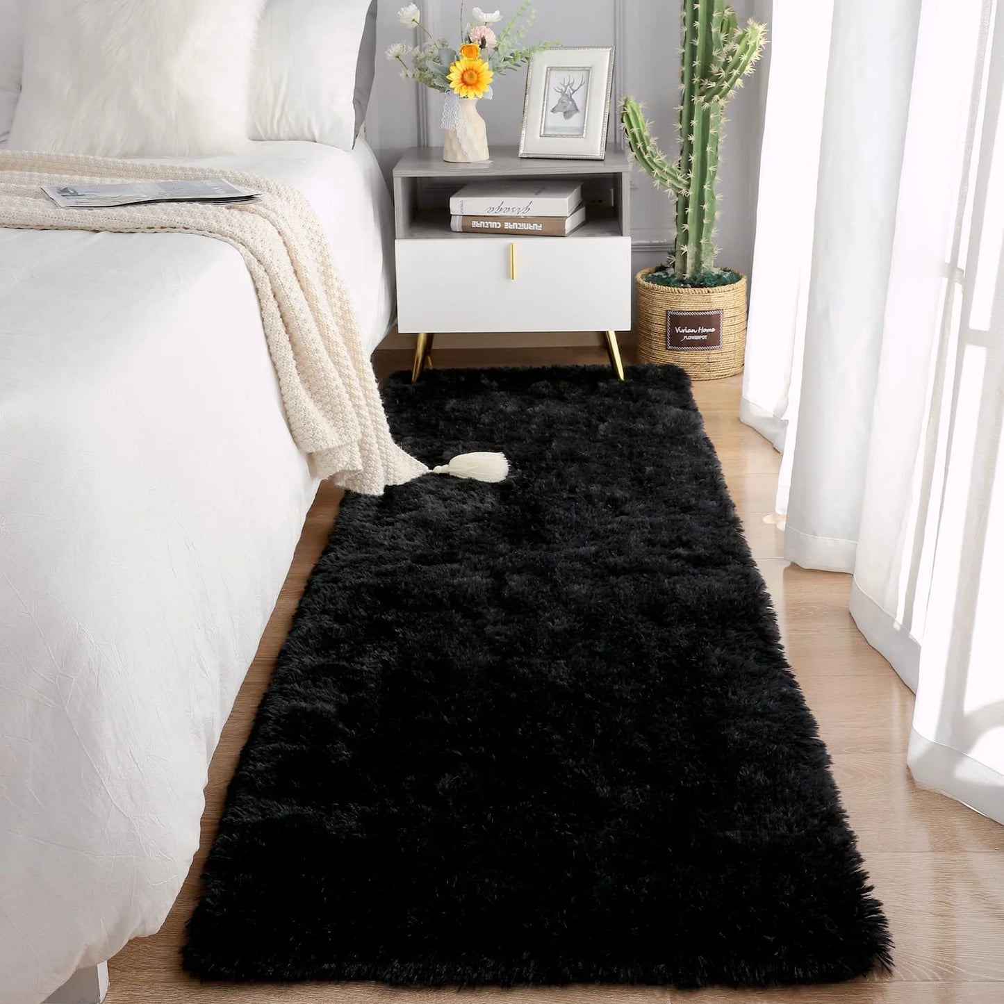 VIKAMA Soft Fluffy Running Area Rug
