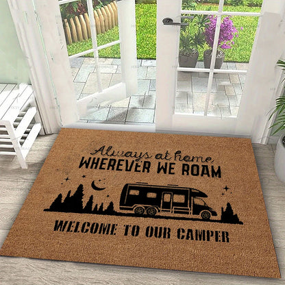 RV Camping Happy Campers Non-Slip Rug