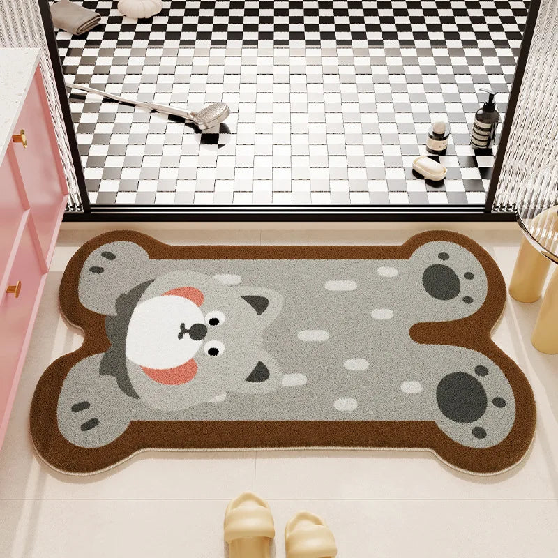 Imitation Cashmere Floor Mat Absorbent Non-Slip Dirt-Resistant Easy-Clean Door Mat