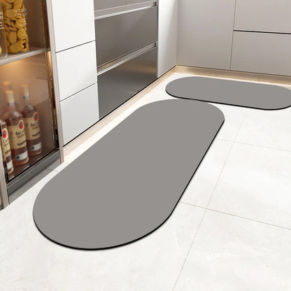 Diatomite Kitchen Floor Mat Super Absorbent Non-Slip Washable Long Entrance Rug