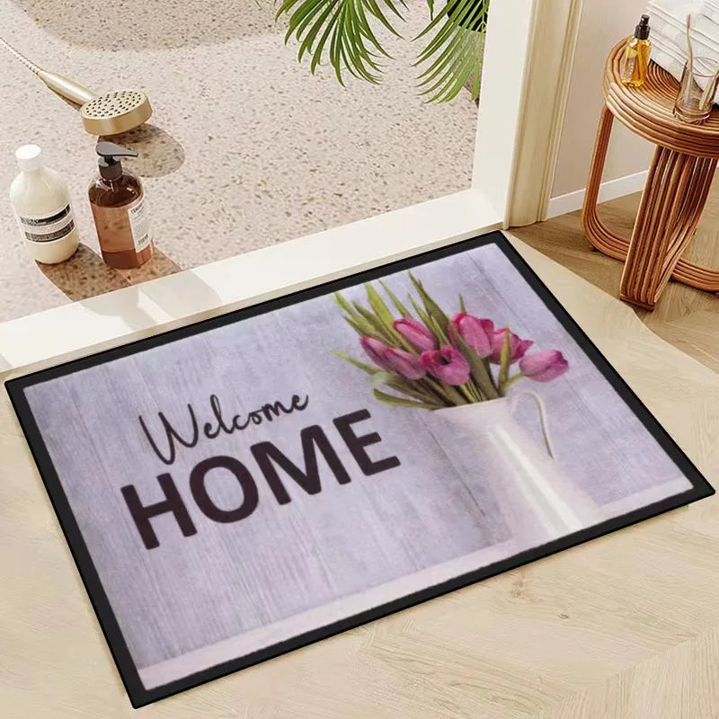 VIKAMA Halloween Clown Trap Rug 3D Illusion Non-Slip Bathroom Entrance Mat Home Decor