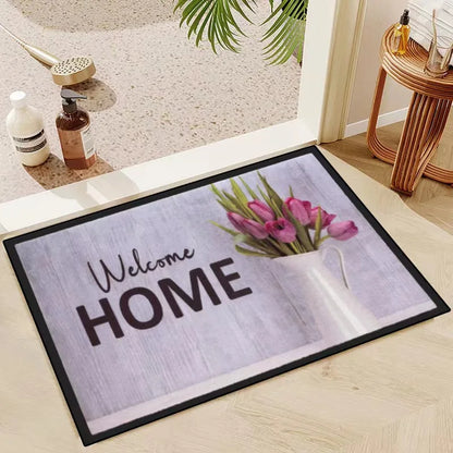 VIKAMA Halloween Clown Trap Rug 3D Illusion Non-Slip Bathroom Entrance Mat Home Decor