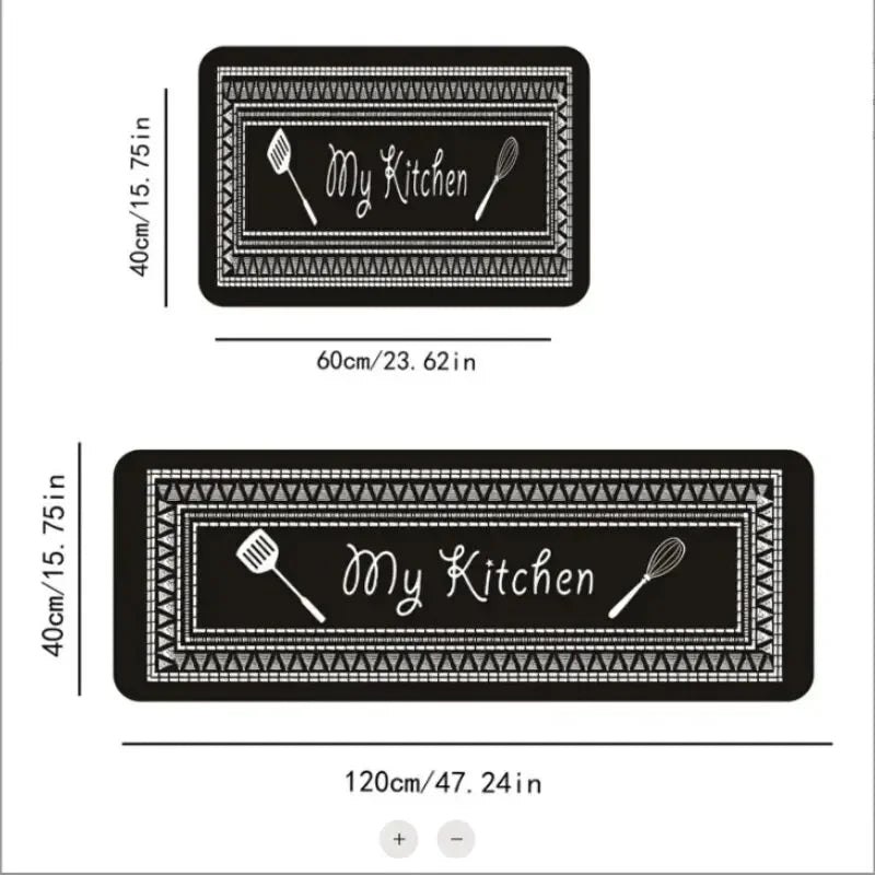 VIKAMA Washable Crystal Velvet Kitchen Floor Mat