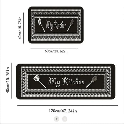 VIKAMA Washable Crystal Velvet Kitchen Floor Mat