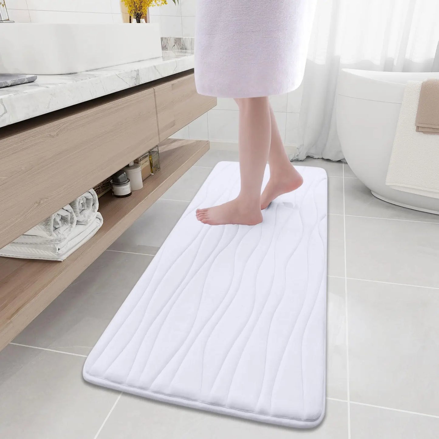 Olanly Memory Foam Absorbent Non-Slip Bath Mat