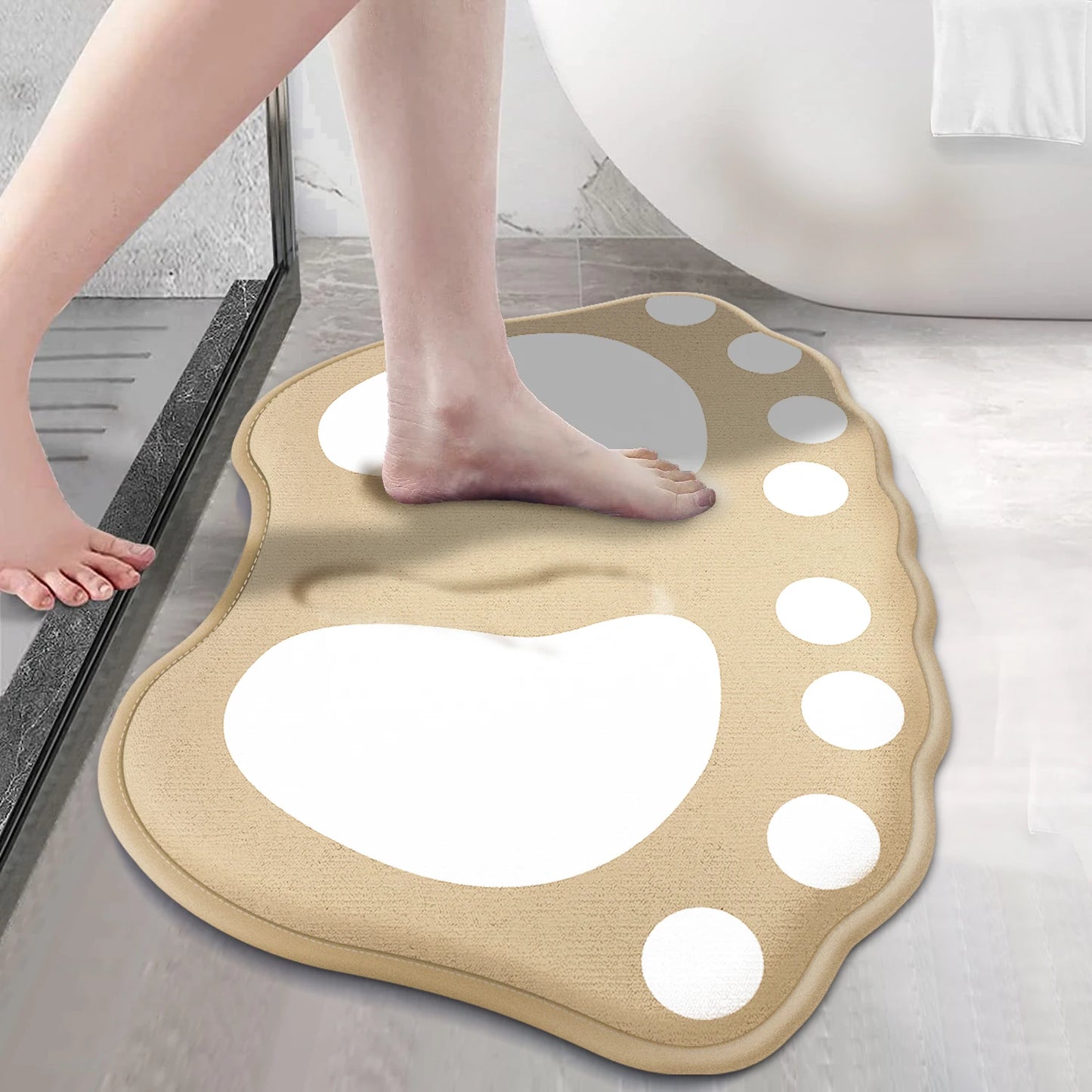 Claw Pattern Bathroom Bath Mat Non-Slip Absorbent Door Floor Mat Home Decoration Carpet