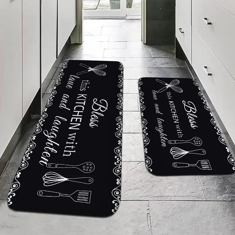 Multi-Purpose Sponge Absorbent Mat Non-Slip Kitchen Bathroom Rug Moisture-Absorbing Machine Washable Carpet