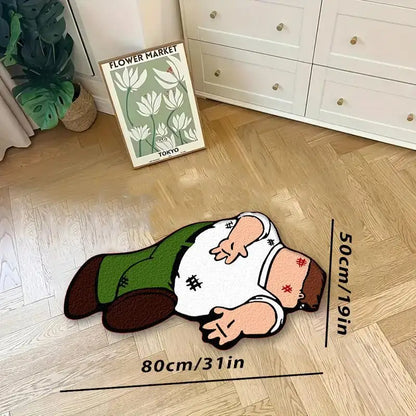 VIKAMA Cartoon Human Pattern Area Rug