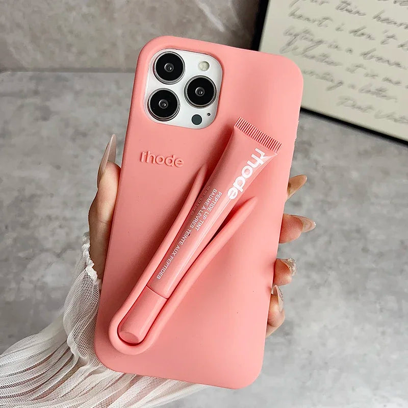 Rhode Lemontini Lip Gloss iPhone Case